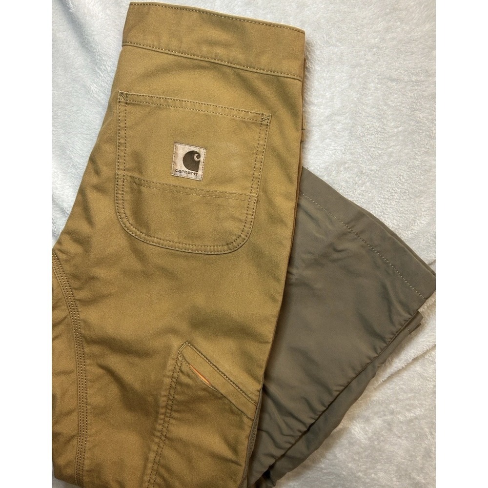 Carhartt Upland Field Pants Brown Double Brush Guard Knee Mens 36x30 - Picture 4 of 8